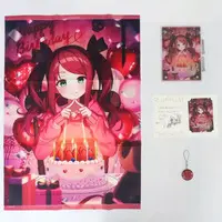 Akabane Youko - Character Card - Tapestry - Key Chain - Acrylic Art Plate - Birthday Merch Complete Set - Nijisanji