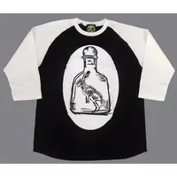 Clothes - T-shirts (河村友雪(0.1gの誤算) 瓶詰兎 七分丈Tシャツ ブラック×ホワイト Lサイズ 204号室グッズ 受注販売限定) Size-L