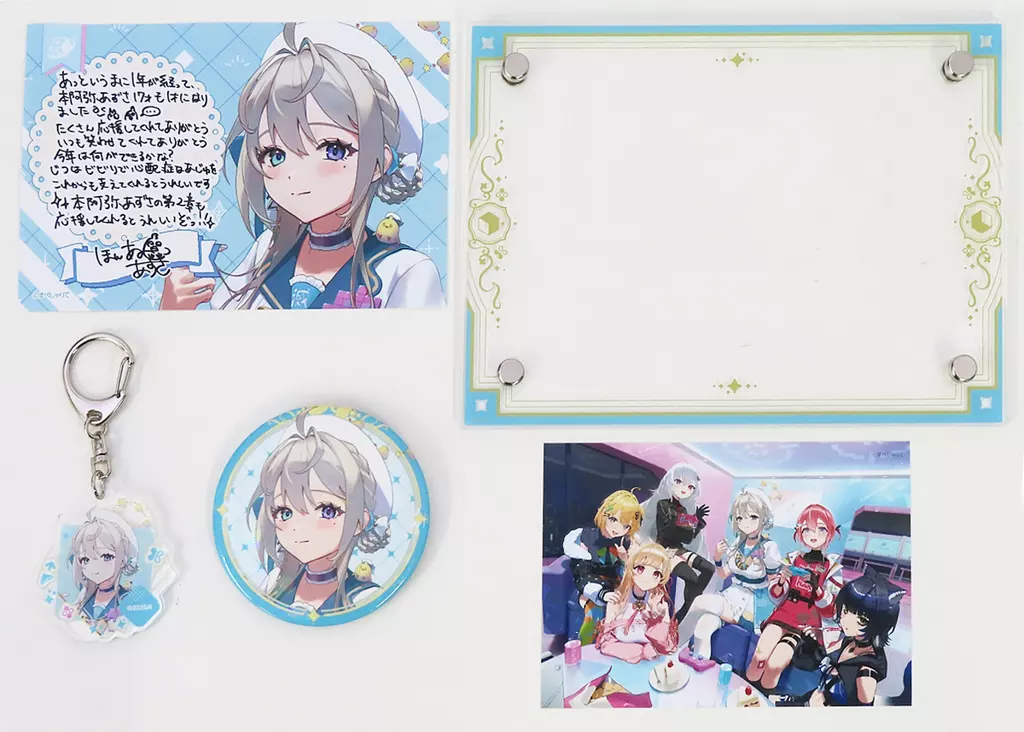 Honami Azusa - Acrylic Art Plate - Postcard - Key Chain - Acrylic Key Chain - Badge - VTuber