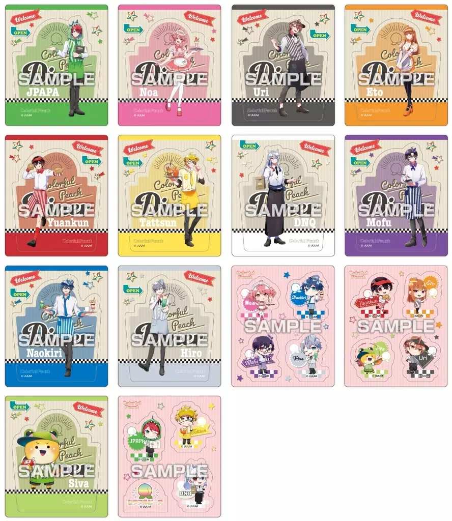 Colorful Peach (全14種セット 「カラフルピーチ マグネット