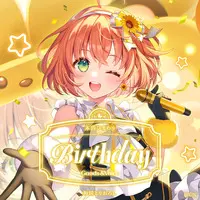 Honma Himawari - Birthday Merch Complete Set - Character Card - Key Chain - Acrylic Art Plate - Badge - Tapestry - Acrylic Key Chain - Nijisanji