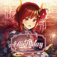 Dola - Birthday Merch Complete Set - Character Card - Key Chain - Acrylic Art Plate - Badge - Tapestry - Acrylic Key Chain - Nijisanji