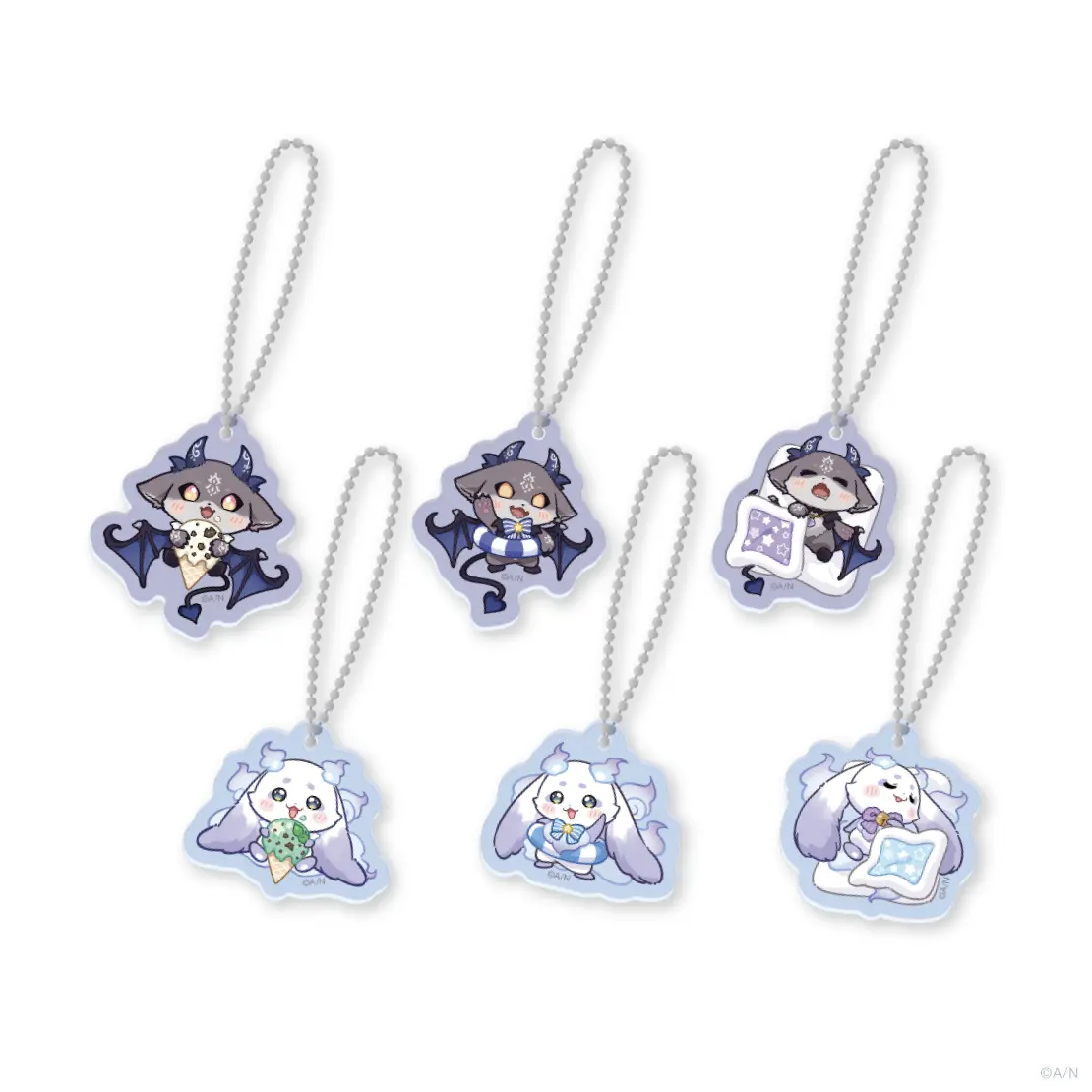 Lunlun & Debidebi Debiru - DebiLun Summer - Acrylic Key Chain - Key Chain - Nijisanji (Random Item)