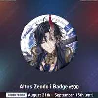 Altus Zendoji - Badge - FIRST STAGE PRODUCTION