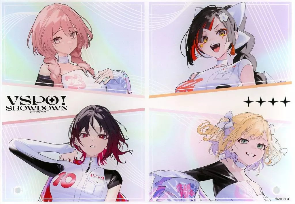 VSPO! - Acrylic Art Plate - Amayui Moka & Choya Hanabi & Kurumi Noah & Kisaragi Ren