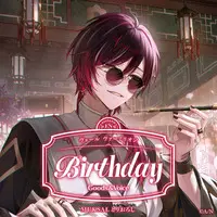 Ver Vermillion - Birthday Merch Complete Set - Character Card - Key Chain - Acrylic Art Plate - Badge - Tapestry - Acrylic Key Chain - Nijisanji