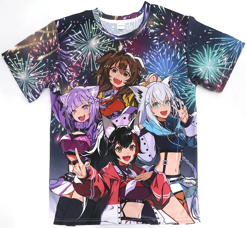 hololive - Clothes - T-shirts - Shirakami Fubuki & Inugami Korone & Ookami Mio & Nekomata Okayu
