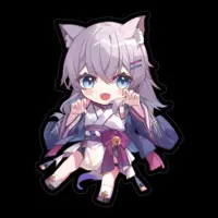 Kasyou Waon - Stickers - VTuber Size-100 x 100 (mm)