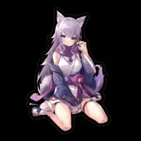 Kasyou Waon - Stickers - VTuber Size-100 x 100 (mm)