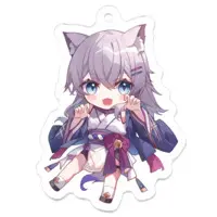 Kasyou Waon - Acrylic Key Chain - Key Chain - VTuber Size-50 x 50 (mm)