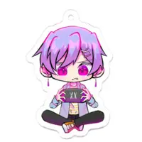 Leila Katrett - Acrylic Key Chain - Key Chain - VTuber Size-50 x 50 (mm)