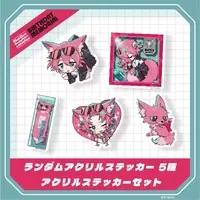 Kitune-san - Acrylic stand - Character Card - Birthday Merch Complete Set - Postcard - Case - VTuber (Random Item)