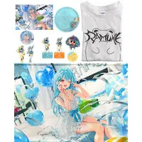 Shiranami Ramune - Clothes - Birthday Merch Complete Set - Tapestry - Coaster - Acrylic stand - Postcard - Tableware - Badge - T-shirts - VSPO! Size-XL