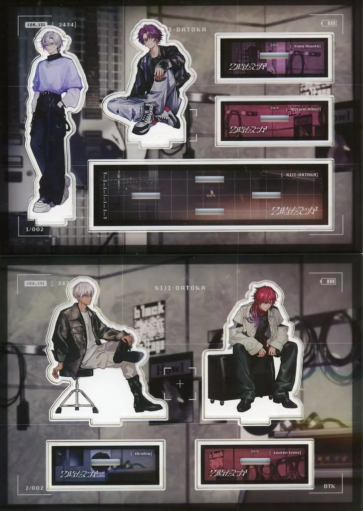 Niji-datoka - Acrylic stand - Fuwa Minato & Ibrahim & Lauren Iroas & Watarai Hibari