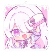 Nekoze - Acrylic Key Chain - Key Chain - VTuber Size-70 x 70 (mm)