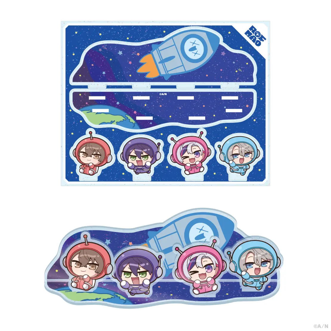 ROF-MAO - Acrylic stand - ROF-MAO UCHU PARTY! - 4th Anniv. - - Fuwa Minato & Kaida Haru & Kagami Hayato & Kenmochi Toya