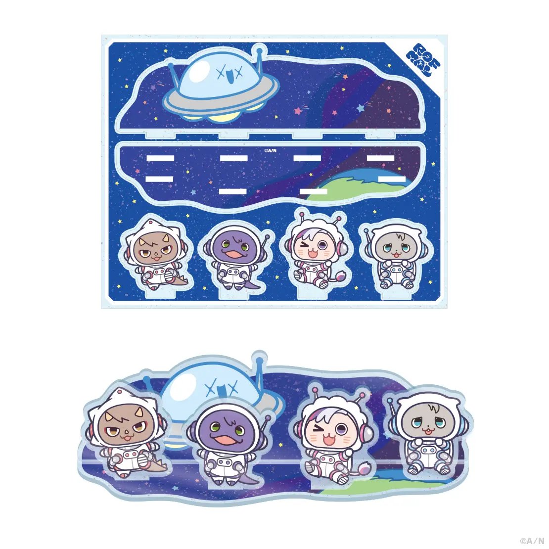 ROF-MAO - Acrylic stand - ROF-MAO UCHU PARTY! - 4th Anniv. - - Fuwa Minato & Kaida Haru & Kagami Hayato & Kenmochi Toya