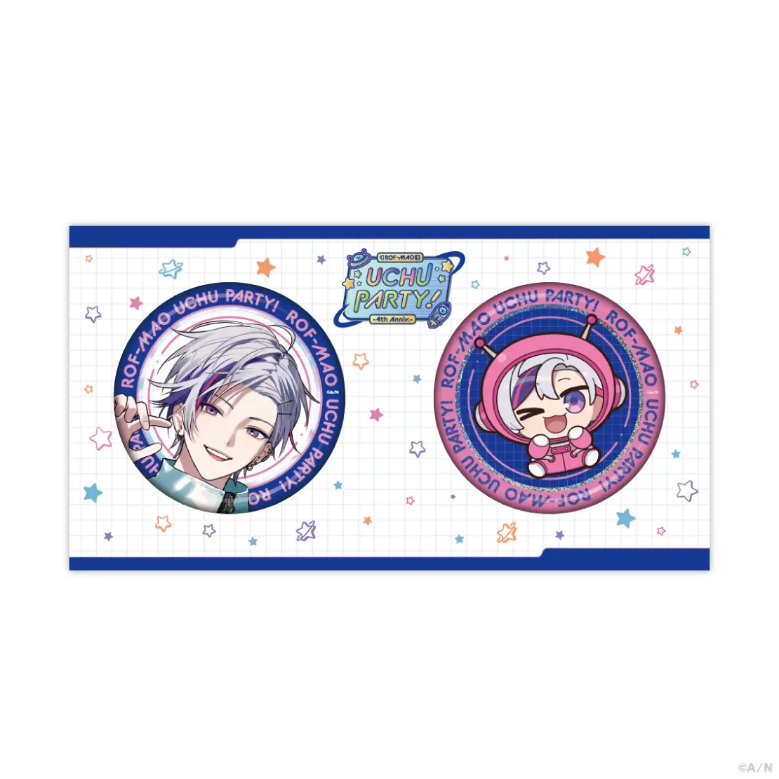 Fuwa Minato - ROF-MAO UCHU PARTY! - 4th Anniv. - - Badge - ROF-MAO