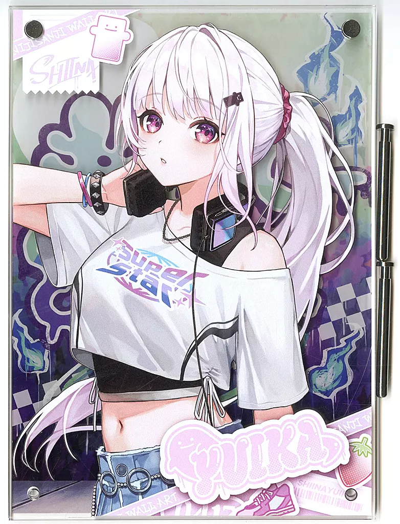 Shiina Yuika - DMM Scratch! - Acrylic Art Plate - Acrylic stand - Nijisanji