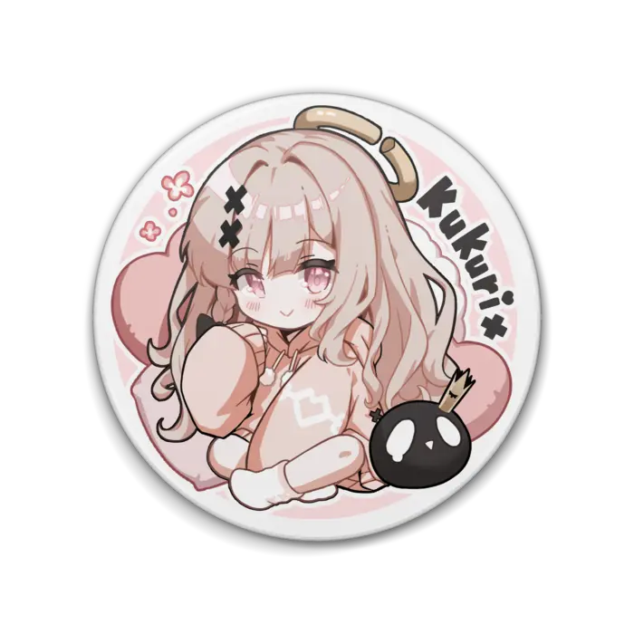 Tokusari Kukuri - Badge - VTuber Size-76mm