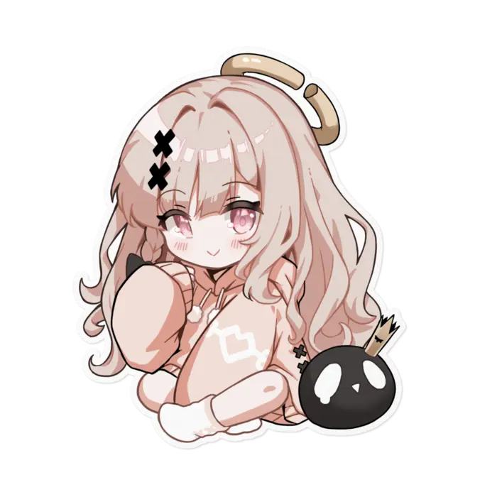Tokusari Kukuri - Stickers - VTuber Size-160 x 160 (mm)