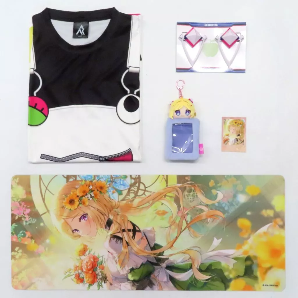Aki Rosenthal - Clothes - Birthday Merch Complete Set - Desk Mat - Hair Clip - Plush - Card Holder - Trading Card Supplies - T-shirts - Character Card - hololive