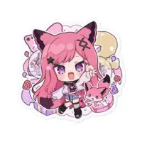 Mashu Gureco - Stickers - VTuber Size-100 x 100 (mm)