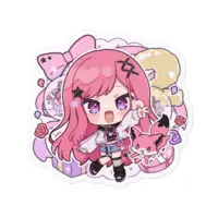 Mashu Gureco - Stickers - VTuber Size-100 x 100 (mm)