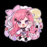 Mashu Gureco - Stickers - VTuber Size-100 x 100 (mm)