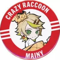 Mainy - Stickers - Badge - Crazy Raccoon