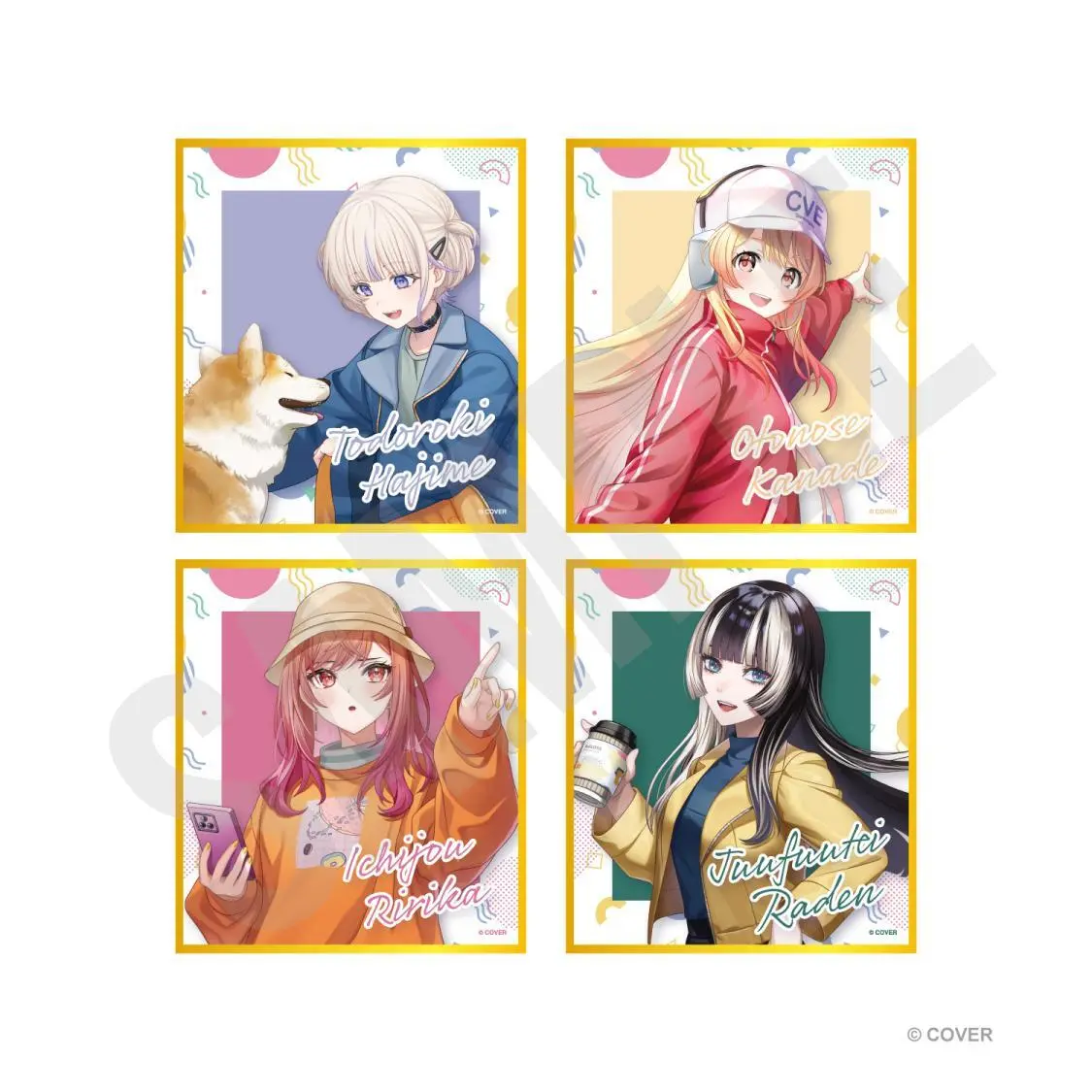 ReGLOSS - Illustration Board - Juufuutei Raden & Otonose Kanade & Ichijou Ririka & Todoroki Hajime