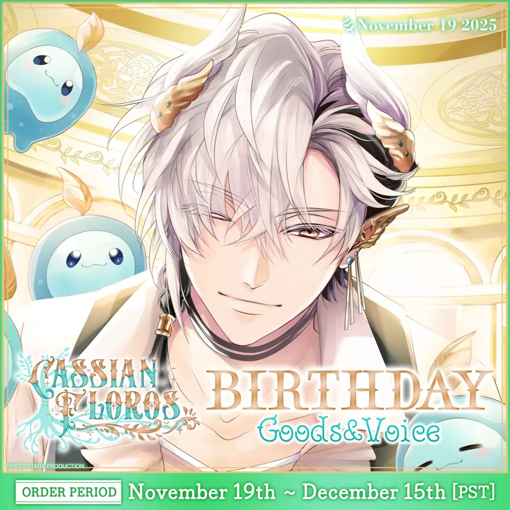 Cassian Floros - Acrylic Art Plate - Birthday Merch Complete Set - Cap - Clothing - VTuber