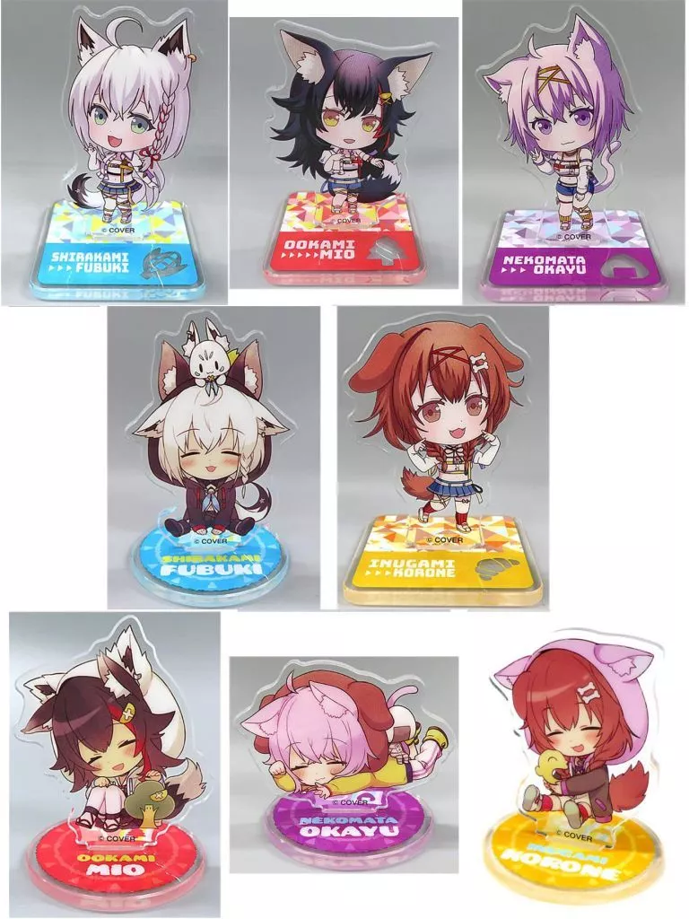 hololive - Acrylic stand - Shirakami Fubuki & Inugami Korone & Ookami Mio & Nekomata Okayu