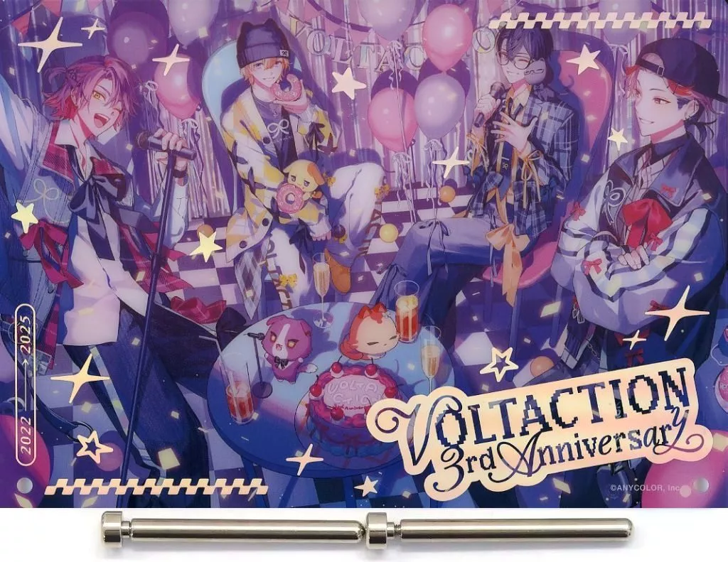 VOLTACTION - Acrylic stand - Acrylic Art Plate - VOLTACTION 3rd Anniversary - Fura Kanato & Seraph Dazzlegarden & Watarai Hibari & Shikinagi Akira