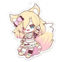 Kitsunezaki Kokuto - Key Chain - Acrylic Key Chain - VTuber Size-70 x 70 (mm)