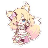 Kitsunezaki Kokuto - Key Chain - Acrylic Key Chain - VTuber Size-100 x 100 (mm)