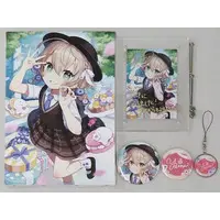 Yaguruma Rine - Key Chain - Badge - Acrylic Art Plate - Canvas Board - Birthday Merch Complete Set - Nijisanji