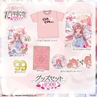 Amayui Moka - Clothes - Complete Set - Stickers - T-shirts - Pin - Postcard - Badge - VSPO! Size-L