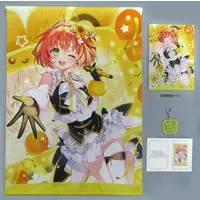 Honma Himawari - Key Chain - Character Card - Tapestry - Acrylic Art Plate - Birthday Merch Complete Set - Acrylic Key Chain - Nijisanji