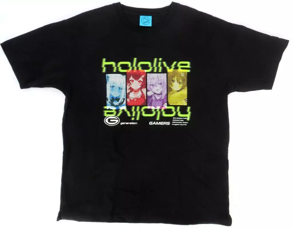 hololive - Clothes - T-shirts - Shirakami Fubuki & Inugami Korone & Ookami Mio & Nekomata Okayu Size-L