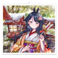 Shikiori Aoha - Acrylic Key Chain - Key Chain - VTuber Size-70 x 70 (mm)