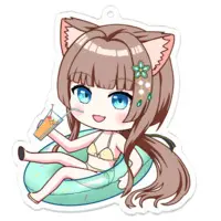 Alisa Saori - Acrylic Key Chain - Key Chain - VTuber Size-70 x 70 (mm)
