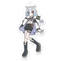 Kasuteira Yoriko - Acrylic Key Chain - Key Chain - VTuber Size-70 x 70 (mm)