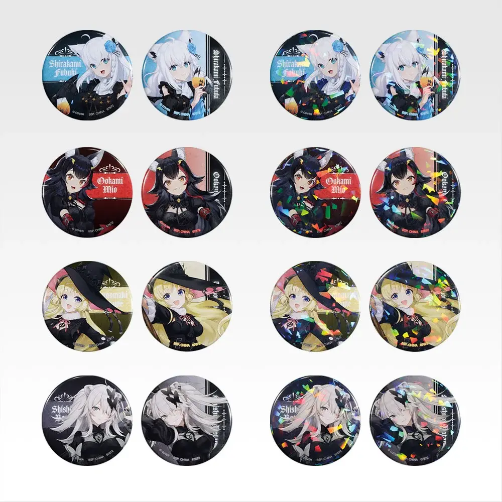 hololive - Ichiban Kuji - Badge - hololive x Ichiban Kuji -Villain Style- - Shirakami Fubuki & Shishiro Botan & Tsunomaki Watame & Ookami Mio
