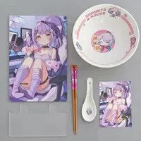 Shinomiya Runa - Chopsticks - Bowl - Tableware - Postcard - Birthday Merch Complete Set - Spoon - VSPO!