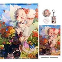 Elu - Acrylic Key Chain - Badge - Tapestry - Acrylic Art Plate - Birthday Merch Complete Set - Nijisanji