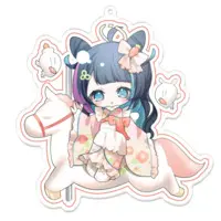 Aozora Mei - Acrylic Key Chain - Key Chain - VTuber Size-100 x 100 (mm)