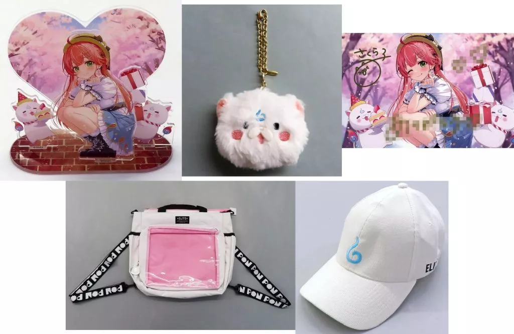 Sakura Miko - Birthday Merch Complete Set - Key Chain - Hand-signed - Postcard - Acrylic Diorama Stand - Acrylic stand - Cap - Bag - Clothing - hololive