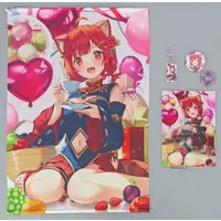 Ratna Petit - Acrylic Key Chain - Badge - Tapestry - Acrylic Art Plate - Birthday Merch Complete Set - Nijisanji