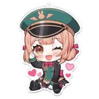 兎園るるか - Acrylic Key Chain - Key Chain - VTuber Size-100 x 100 (mm)